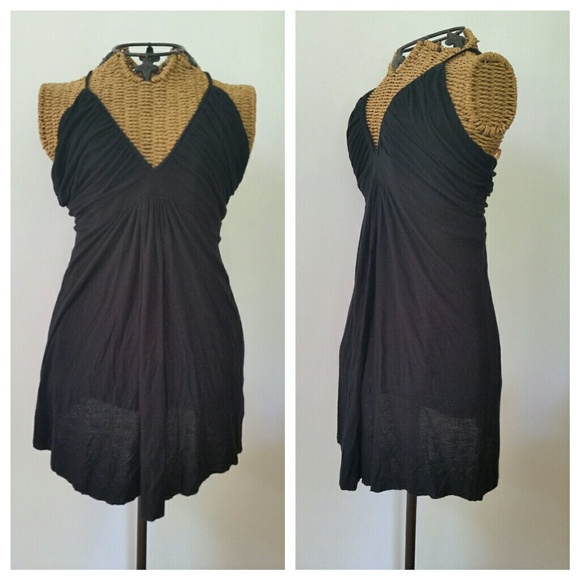 Xsoldx TBAGS black halter jersey tunic S - Picture 2 of 2